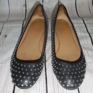 Michael Kors‎ RARE Studded Black Leather Flats Shoe